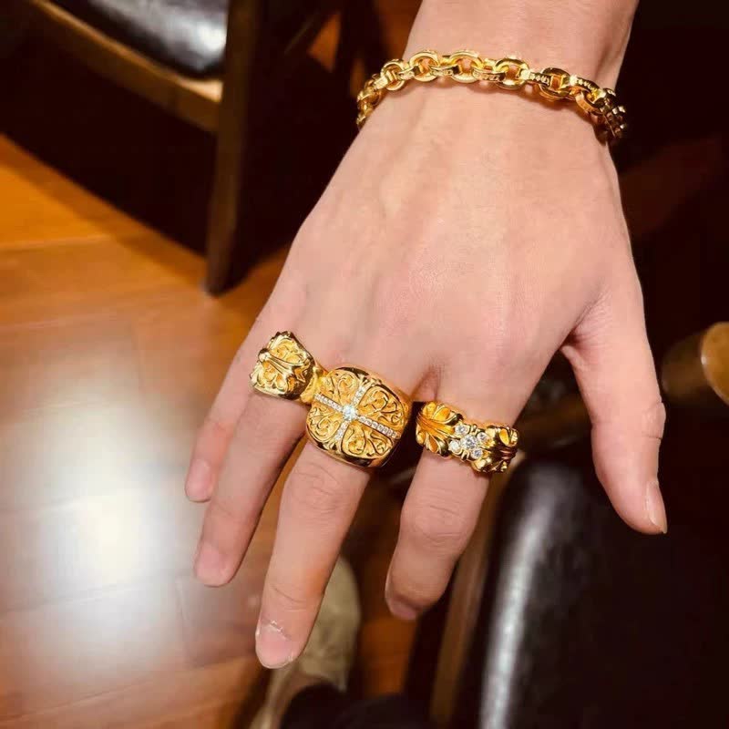Chrome Hearts Gold Tone Bracelet